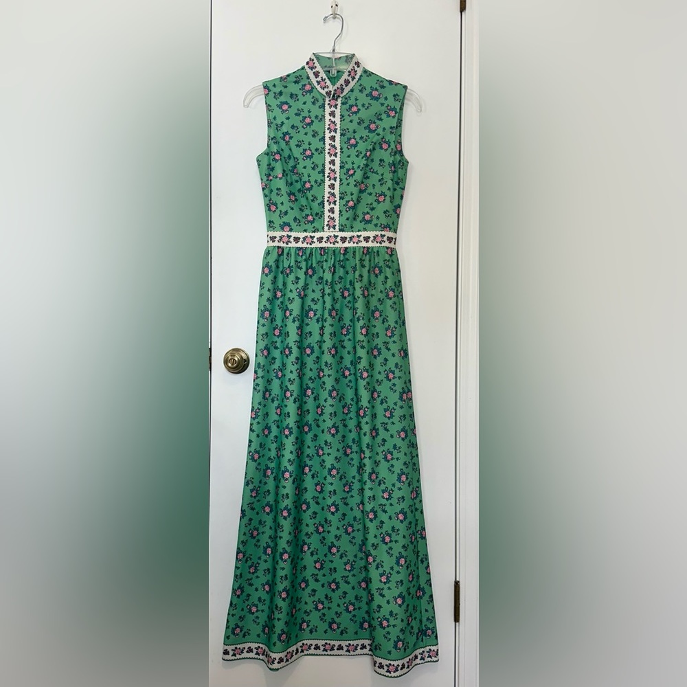 Yves Jennet Vintage Floral Maxi Dress